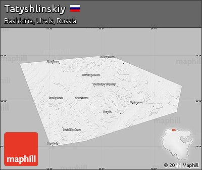 Gray Map of Tatyshlinskiy, single color outside