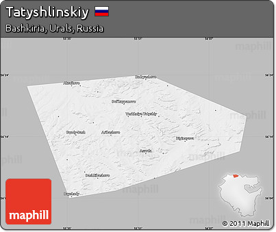 Gray Map of Tatyshlinskiy, single color outside