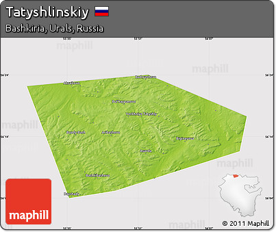 Physical Map of Tatyshlinskiy, cropped outside