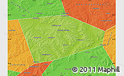 Physical Map of Tatyshlinskiy, political outside