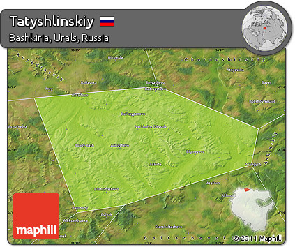 Physical Map of Tatyshlinskiy, satellite outside