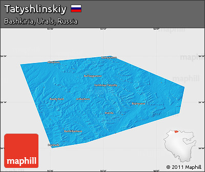 Political Map of Tatyshlinskiy, single color outside