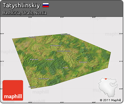 Satellite Map of Tatyshlinskiy, cropped outside