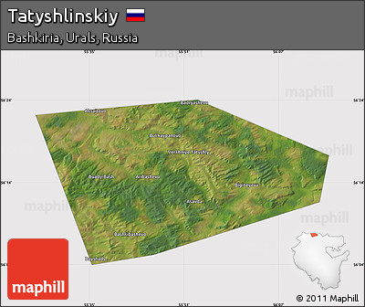 Satellite Map of Tatyshlinskiy, cropped outside