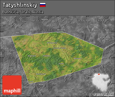 Satellite Map of Tatyshlinskiy, desaturated