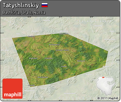Satellite Map of Tatyshlinskiy, lighten