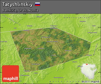 Satellite Map of Tatyshlinskiy, physical outside