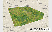 Satellite Map of Tatyshlinskiy, shaded relief outside