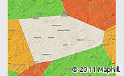 Shaded Relief Map of Tatyshlinskiy, political outside