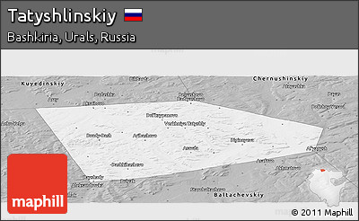 Gray Panoramic Map of Tatyshlinskiy