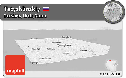 Gray Panoramic Map of Tatyshlinskiy, single color outside