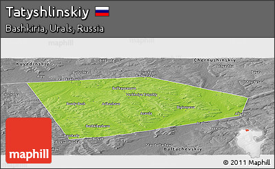 Physical Panoramic Map of Tatyshlinskiy, desaturated