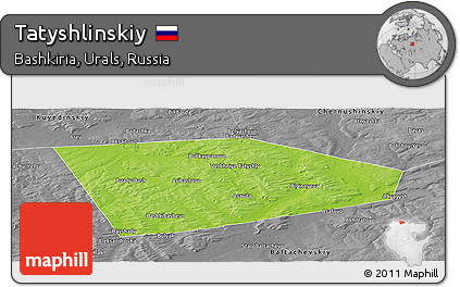 Physical Panoramic Map of Tatyshlinskiy, desaturated