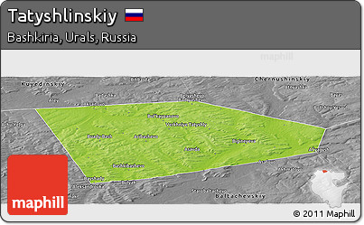Physical Panoramic Map of Tatyshlinskiy, desaturated