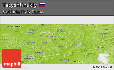 Physical Panoramic Map of Tatyshlinskiy