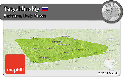 Physical Panoramic Map of Tatyshlinskiy, lighten