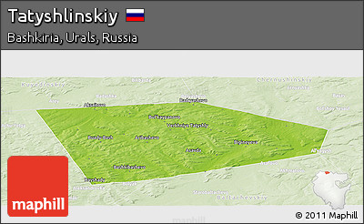 Physical Panoramic Map of Tatyshlinskiy, lighten