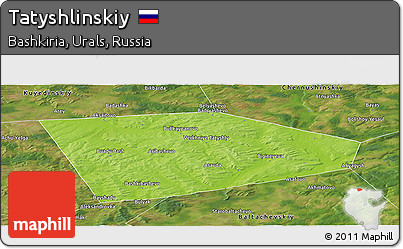Physical Panoramic Map of Tatyshlinskiy, satellite outside