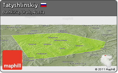 Physical Panoramic Map of Tatyshlinskiy, semi-desaturated