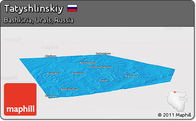Political Panoramic Map of Tatyshlinskiy, cropped outside