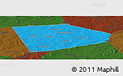 Political Panoramic Map of Tatyshlinskiy, darken
