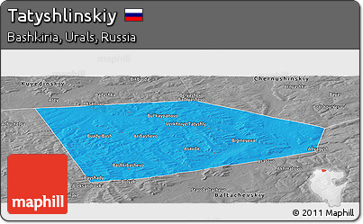 Political Panoramic Map of Tatyshlinskiy, desaturated