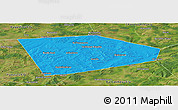 Political Panoramic Map of Tatyshlinskiy, satellite outside