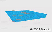 Political Panoramic Map of Tatyshlinskiy, single color outside