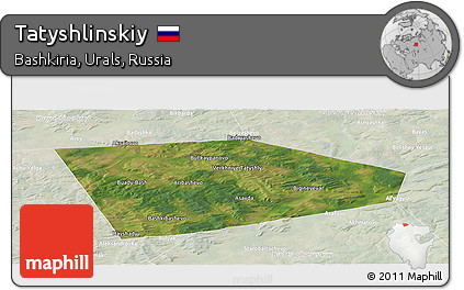 Satellite Panoramic Map of Tatyshlinskiy, lighten