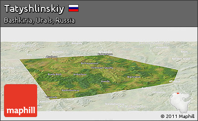 Satellite Panoramic Map of Tatyshlinskiy, lighten