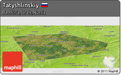 Satellite Panoramic Map of Tatyshlinskiy, physical outside
