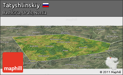 Satellite Panoramic Map of Tatyshlinskiy, semi-desaturated