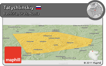 Savanna Style Panoramic Map of Tatyshlinskiy