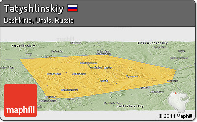 Savanna Style Panoramic Map of Tatyshlinskiy