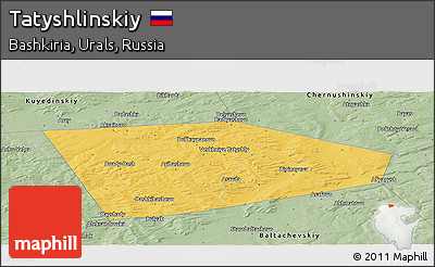 Savanna Style Panoramic Map of Tatyshlinskiy