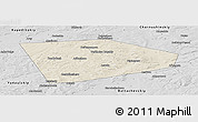 Shaded Relief Panoramic Map of Tatyshlinskiy, desaturated