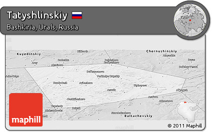 Silver Style Panoramic Map of Tatyshlinskiy