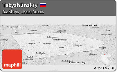 Silver Style Panoramic Map of Tatyshlinskiy