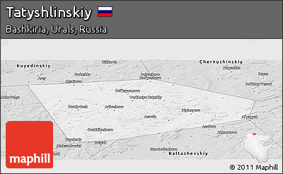Silver Style Panoramic Map of Tatyshlinskiy