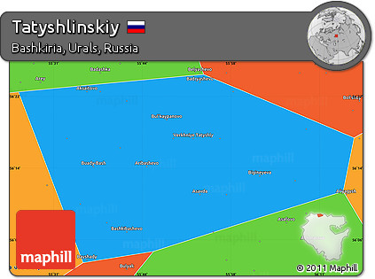 Political Simple Map of Tatyshlinskiy