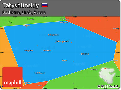Political Simple Map of Tatyshlinskiy