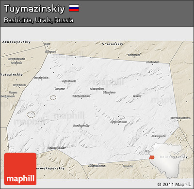 Classic Style 3D Map of Tuymazinskiy