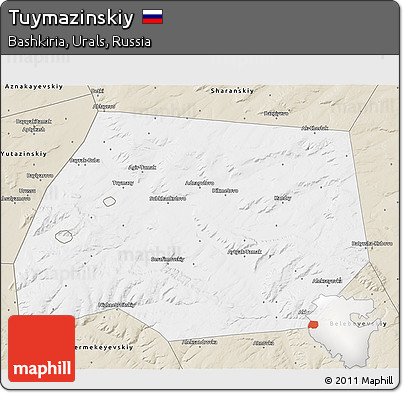 Classic Style 3D Map of Tuymazinskiy