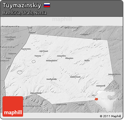 Gray 3D Map of Tuymazinskiy