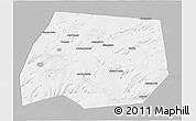 Gray 3D Map of Tuymazinskiy, single color outside