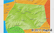 Physical 3D Map of Tuymazinskiy, political outside