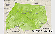 Physical 3D Map of Tuymazinskiy, shaded relief outside