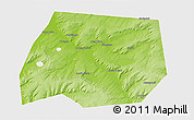 Physical 3D Map of Tuymazinskiy, single color outside