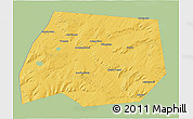Savanna Style 3D Map of Tuymazinskiy, single color outside