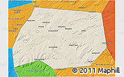 Shaded Relief 3D Map of Tuymazinskiy, political outside